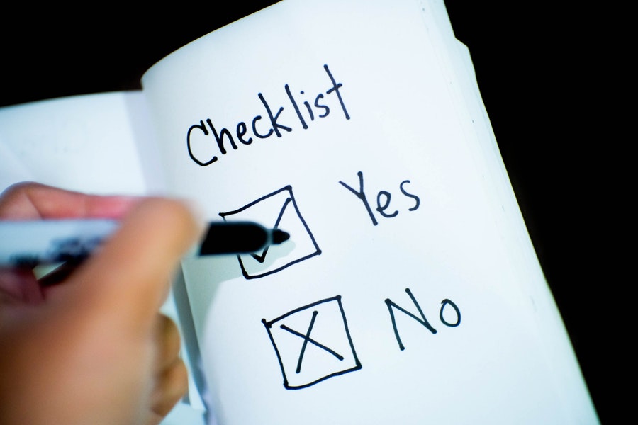 Checklist to help with supplier selection